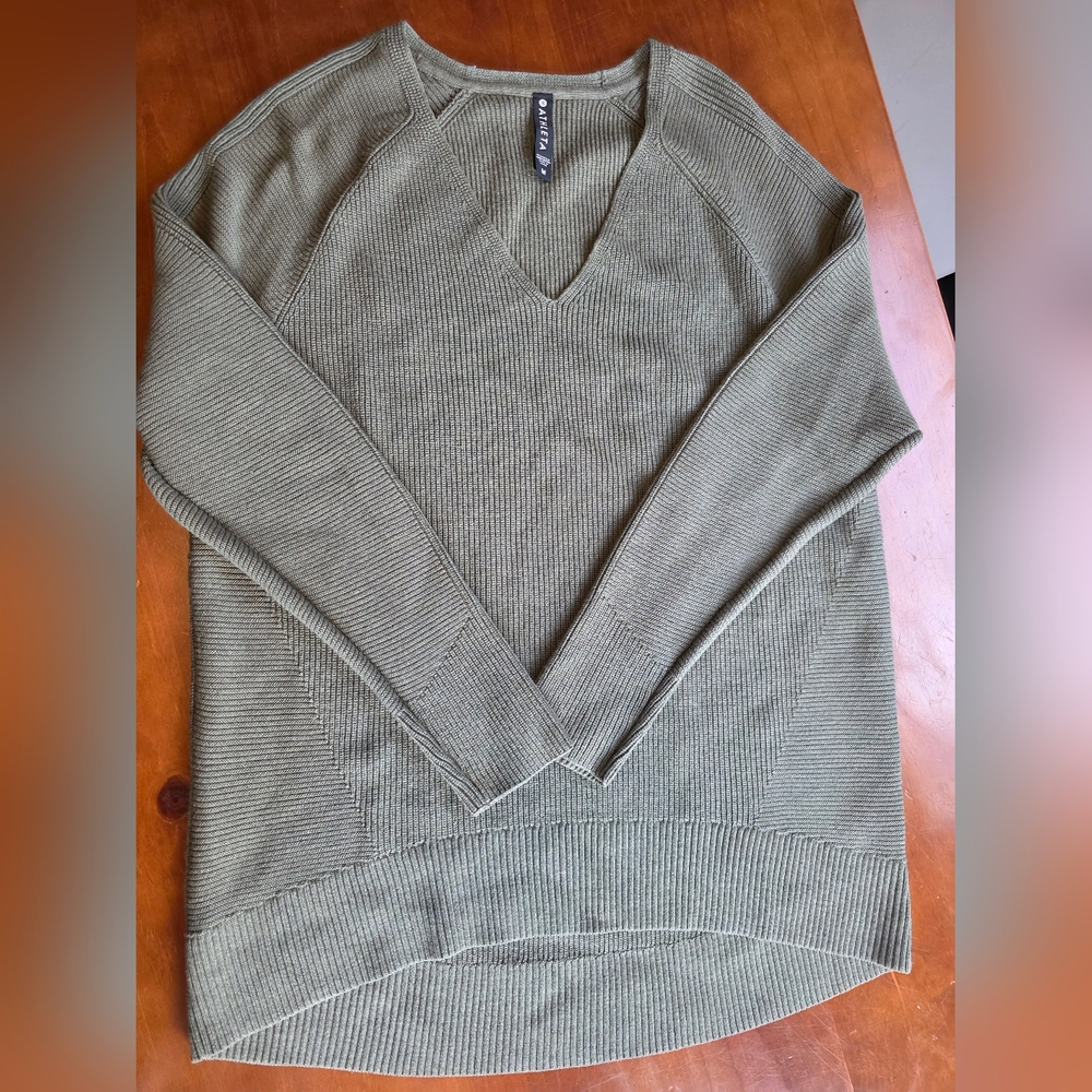 Athleta Sage Green Knit Top